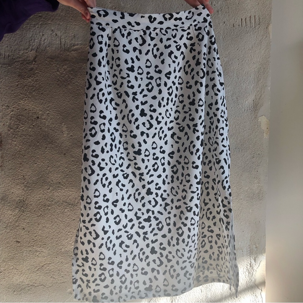 Cheetah print midi skirt